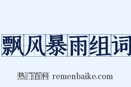 飘风暴雨组词是什么意思的图片